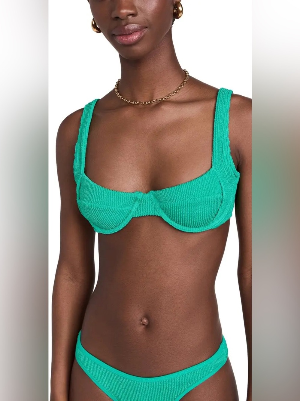 Good American Always Fit Support Demi Bikini Top Size Large NWOT